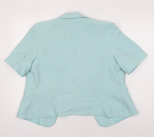 Klass Womens Green Jacket Blazer Size 16