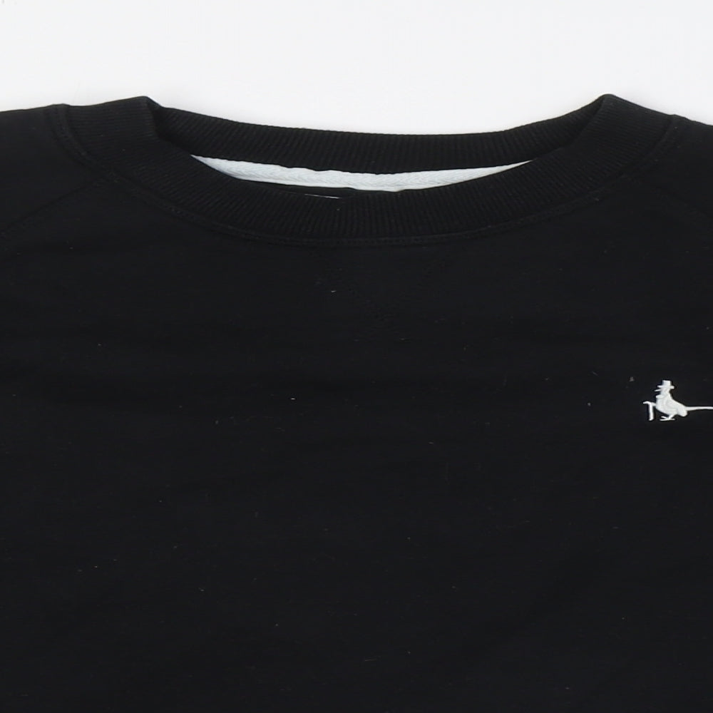 Jack Wills Womens Black Cotton Pullover Sweatshirt Size 6