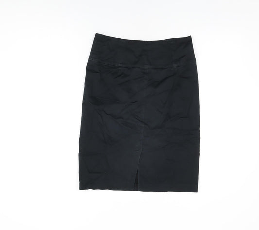 Red Herring Womens Black Polyester Straight & Pencil Skirt Size 10 Zip