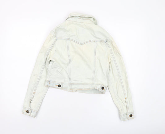 I Love H81 Womens Blue Jacket Size S Button