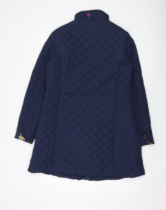 Betty Kay Womens Blue Quilted Jacket Size 12 Snap