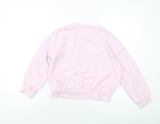 John Lewis Girls Purple Cotton Pullover Sweatshirt Size 8 Years Pullover