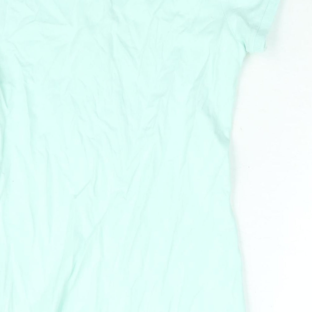 United Colors of Benetton Womens Blue Cotton Basic Polo Size XS Collared
