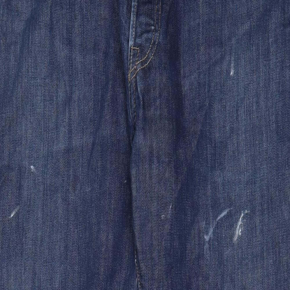 Levi's Mens Blue Cotton Straight Jeans Size 36 in L32 in Regular Zip