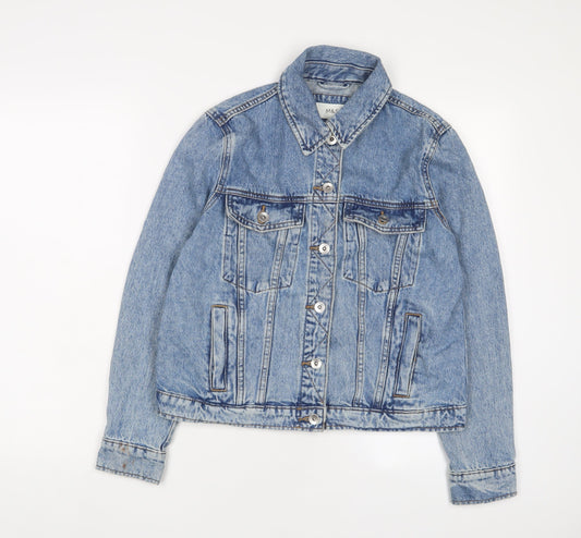 Marks & Spencer Womens Blue Jacket Size 10 Button