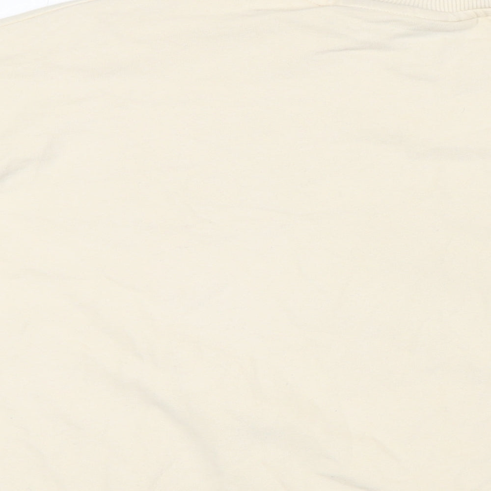 Disney Womens Ivory Cotton Pullover Sweatshirt Size 10 - mickey mouse