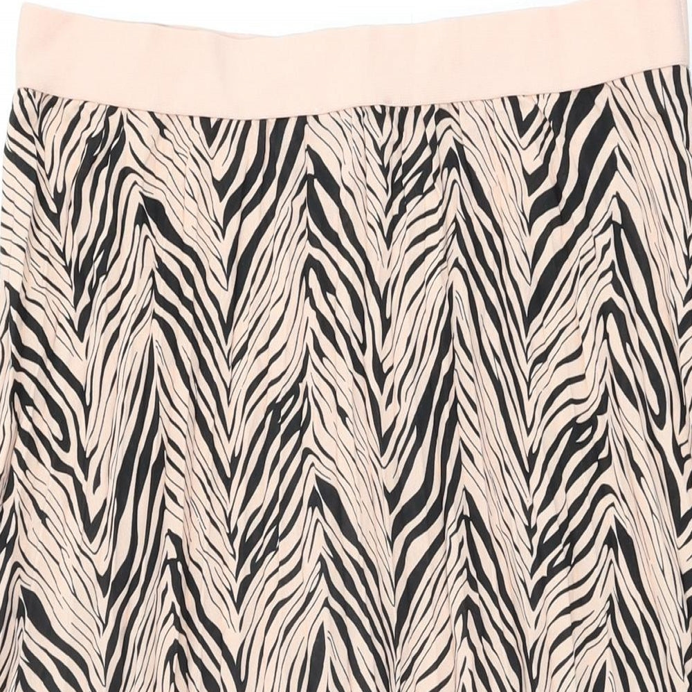 Little Mistress Womens Pink Geometric Polyester Swing Skirt Size 16