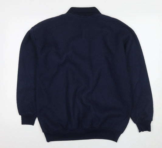 Ashes Mens Blue Polyester Pullover Sweatshirt Size M