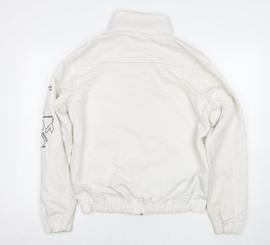 Diadora Womens White Bomber Jacket Jacket Size L Zip