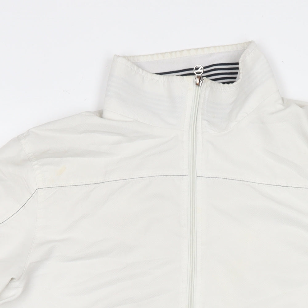 Diadora Womens White Bomber Jacket Jacket Size L Zip