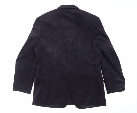 Marks and Spencer Mens Blue Polyester Jacket Blazer Size 40 Regular