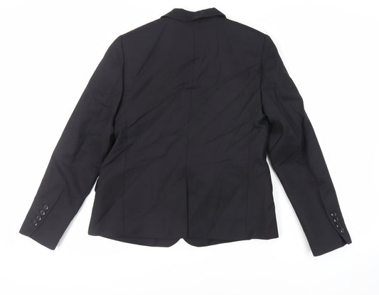 Marks and Spencer Womens Black Jacket Blazer Size 10 Button