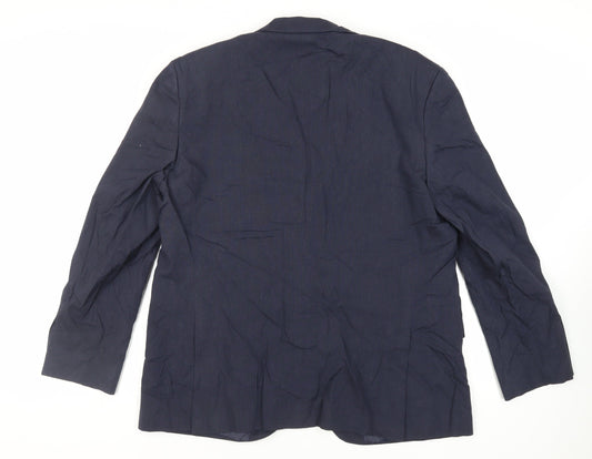 Marks and Spencer Mens Blue Polyester Jacket Suit Jacket Size 44 Regular