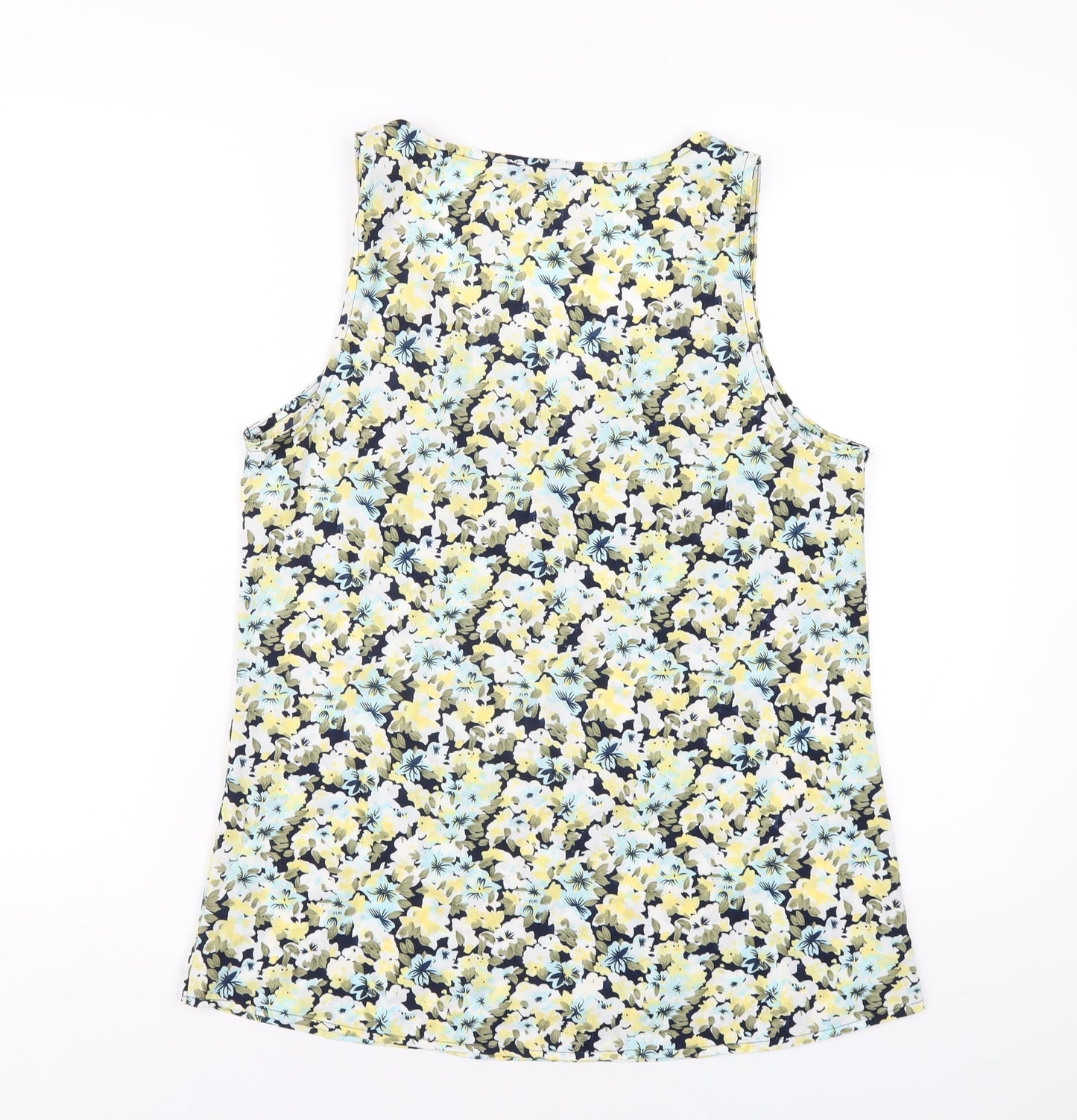 VERO MODA Womens Multicoloured Floral Polyester Basic Tank Size L Scoop Neck
