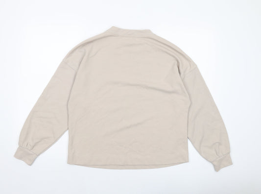 Mnago Womens Beige Polyester Pullover Sweatshirt Size S Pullover