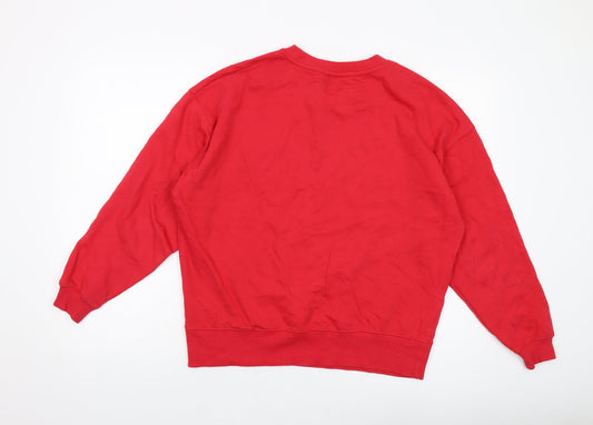 Harvard Womens Red Cotton Pullover Sweatshirt Size 10 Pullover