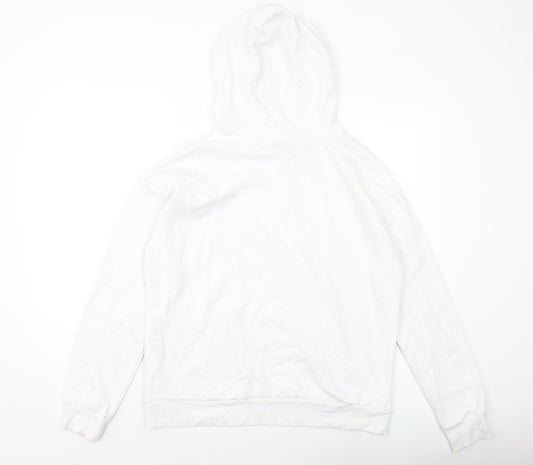Disney Womens White Cotton Pullover Hoodie Size S Pullover