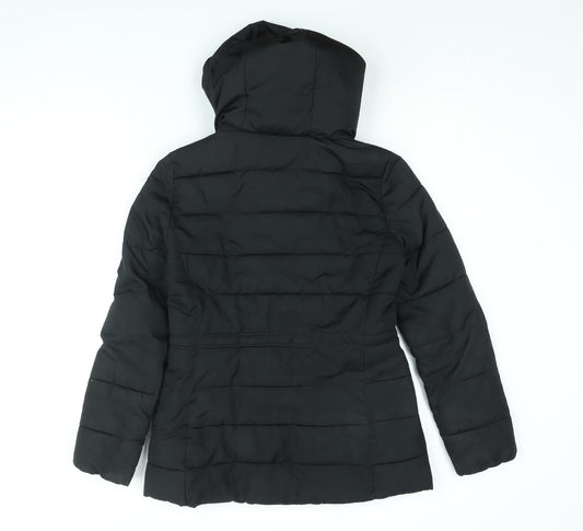 Gap Womens Black Quilted Coat Size XS Zip