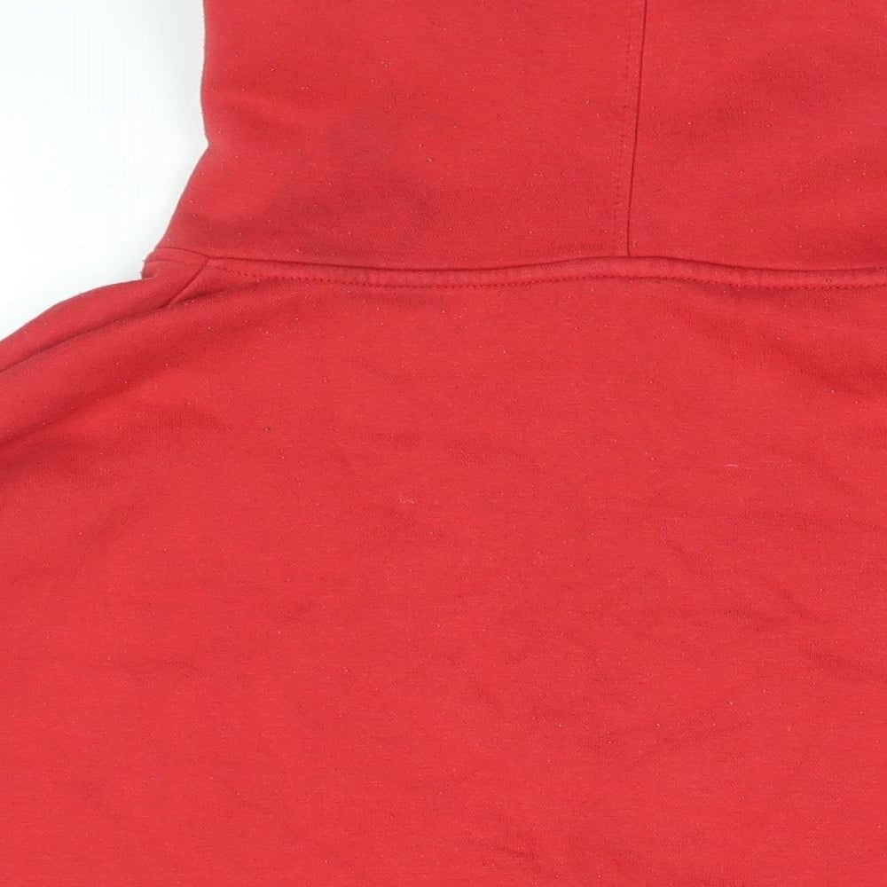 NFL Womens Red Polyester Full Zip Hoodie Size 12 Zip - NFL Patriots