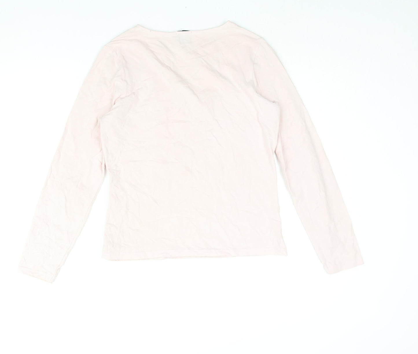 Gap Womens Pink Cotton Basic Blouse Size L V-Neck