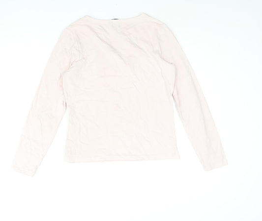 Gap Womens Pink Cotton Basic Blouse Size L V-Neck