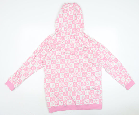 Norris nuts Womens Pink Cotton Pullover Hoodie Size 14