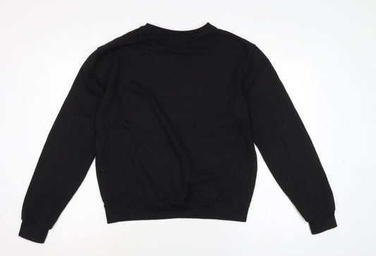 PRETTYLITTLETHING Womens Black Cotton Pullover Sweatshirt Size S