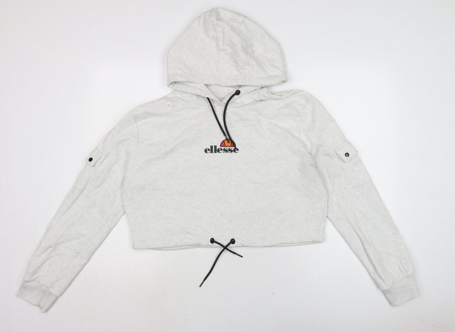 ellesse Womens Grey Cotton Pullover Hoodie Size 16