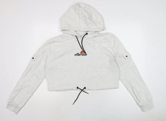 ellesse Womens Grey Cotton Pullover Hoodie Size 16