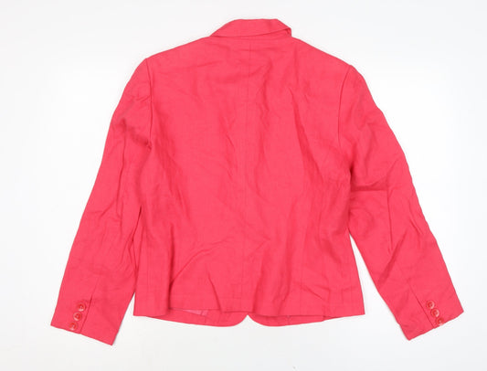 Talbots Womens Pink Jacket Size 8 Button