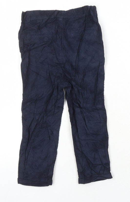M&S Boys Blue 100% Cotton Tapered Jeans Size 2-3 Years Regular
