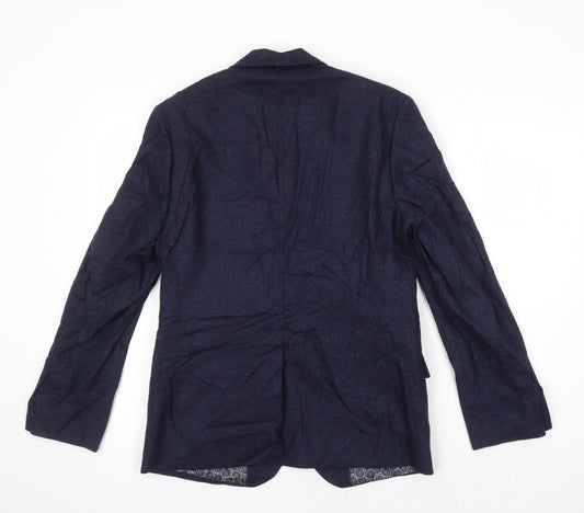 M&S Womens Blue Jacket Blazer Size 8