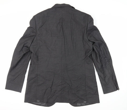 Marks and Spencer Mens Grey Polyester Jacket Suit Jacket Size 44 Regular