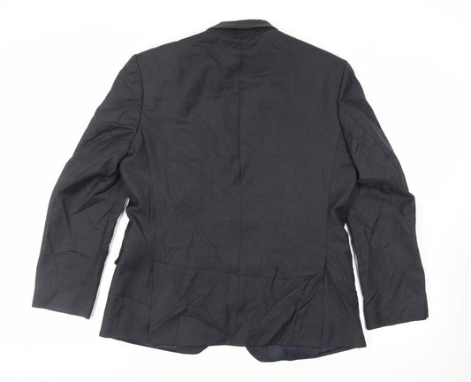 Racing Green Mens Grey Wool Jacket Suit Jacket Size 42 Regular