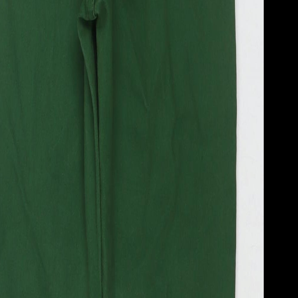 Stradivarius Womens Green Cotton Straight Jeans Size 6 L26 in Regular Zip