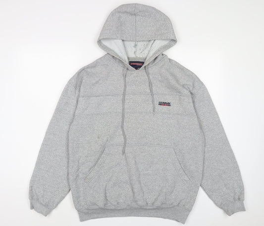 Mens UK M Regular Donnay Grey Pullover Hoodie