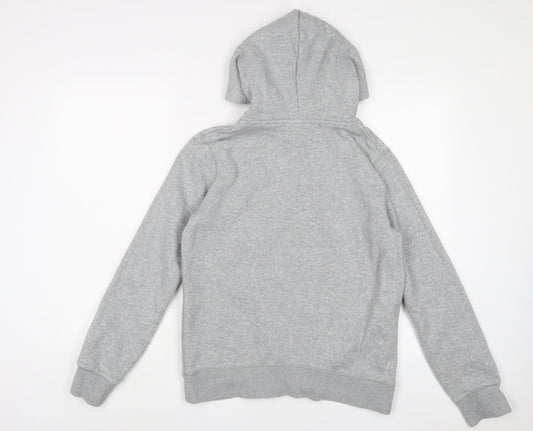 Jack Wills Womens Grey Cotton Pullover Hoodie Size 10 Pullover