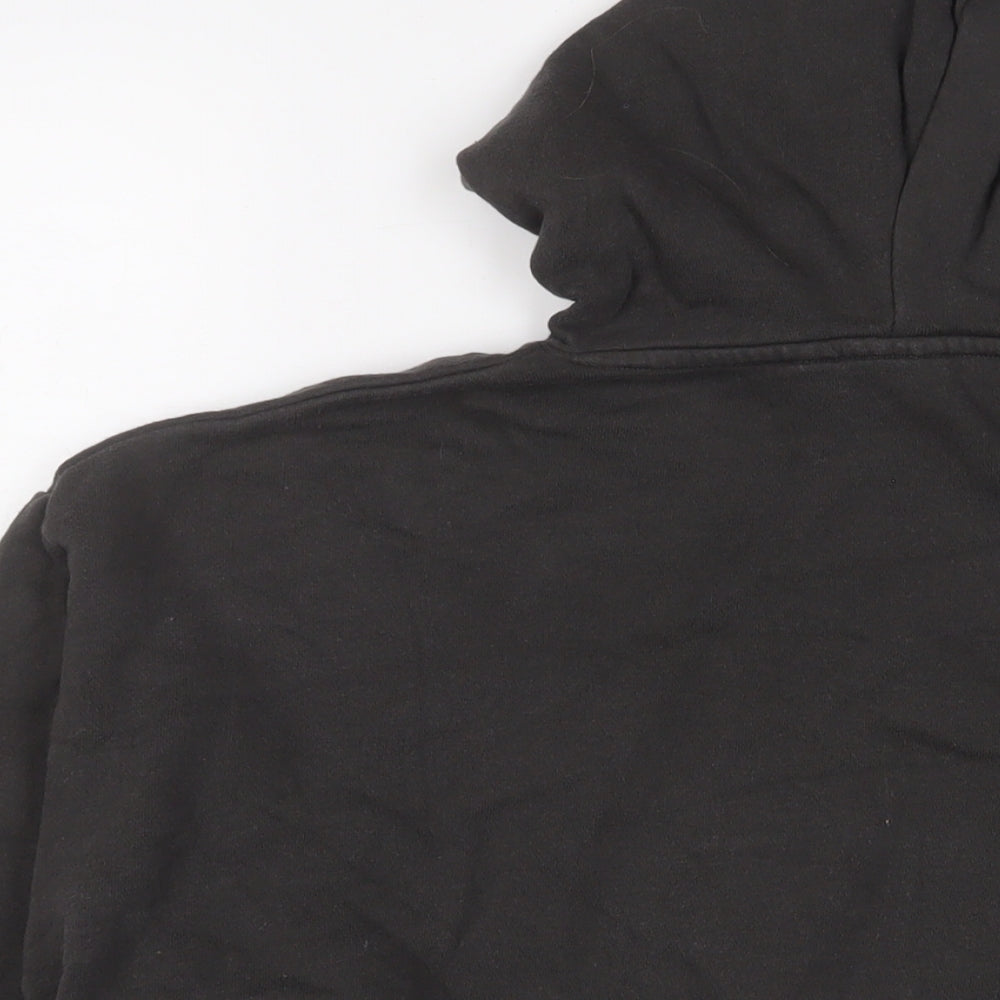Brand and care label for ASOS women’s grey cotton pullover hoodie size 2xs pullover