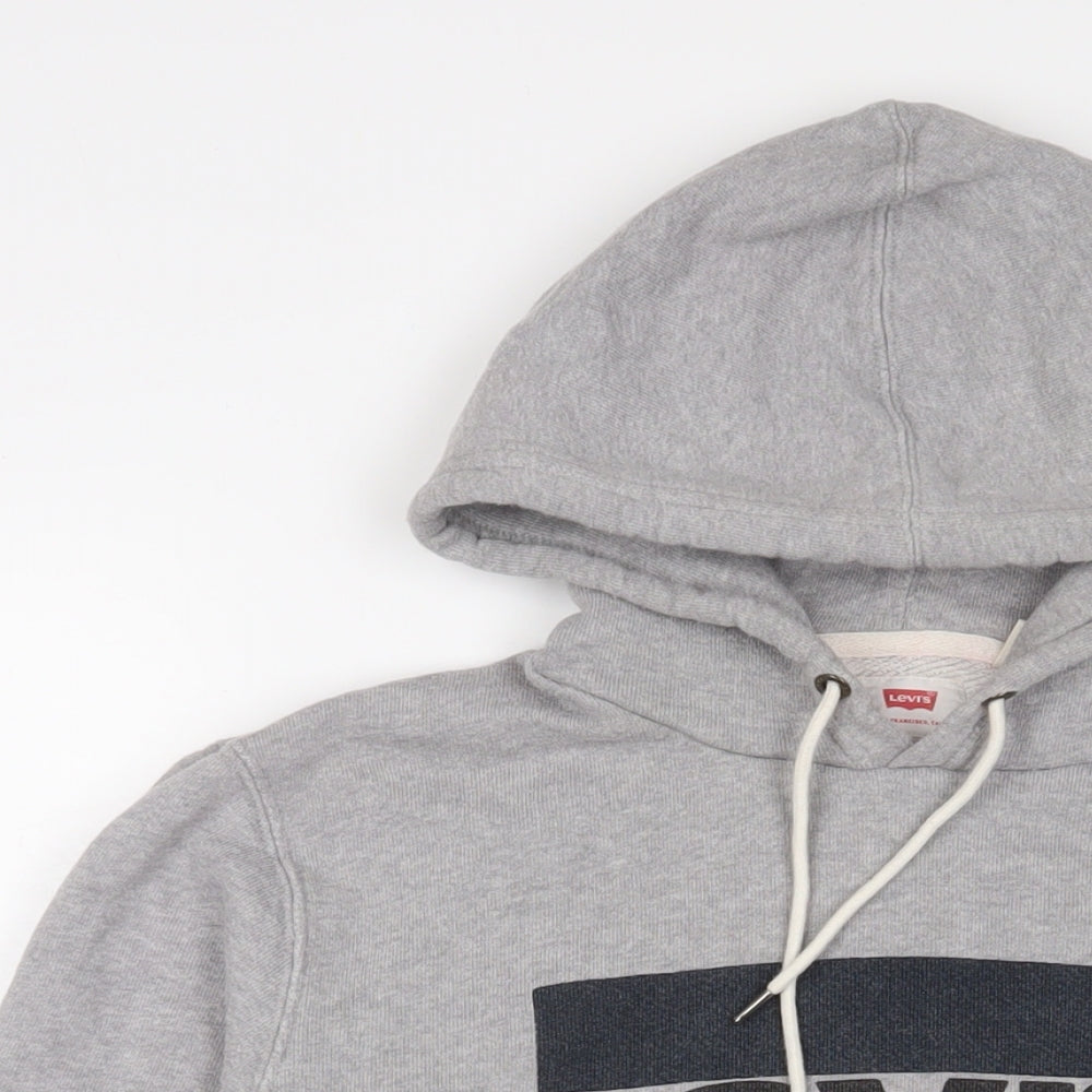 Levi's Mens Grey Cotton Pullover Hoodie Size M