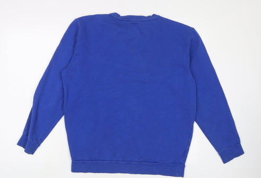 ellesse Mens Blue Cotton Pullover Sweatshirt Size L