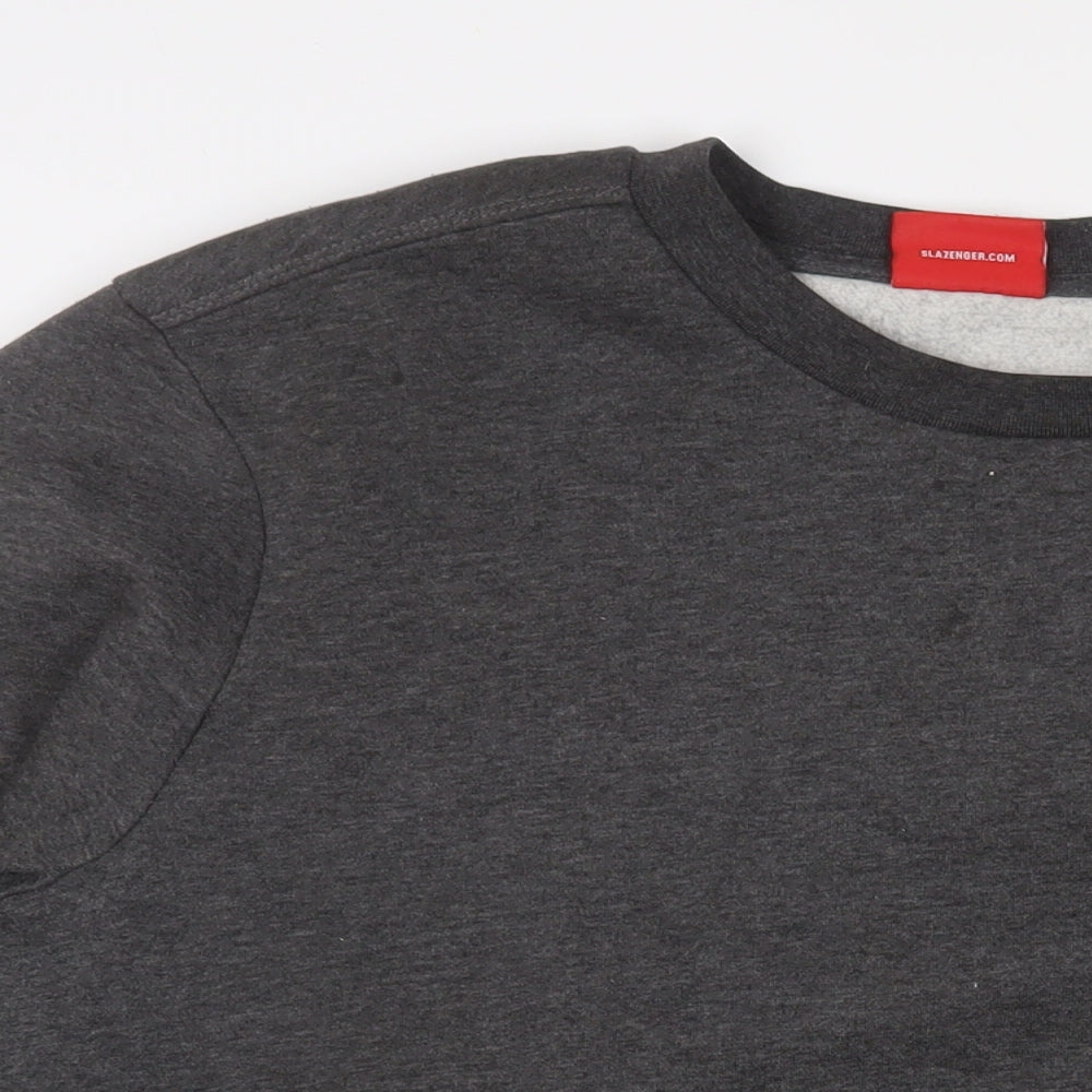 Slazenger Mens Grey Cotton Pullover Sweatshirt Size XL