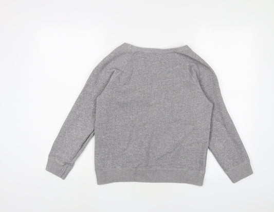 Jack Wills Womens Grey Cotton Pullover Sweatshirt Size 8 Pullover