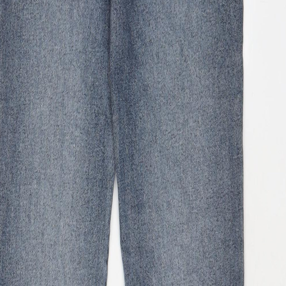 Dust D Womens Blue Cotton Straight Jeans Size 24 in L28 in Regular Zip