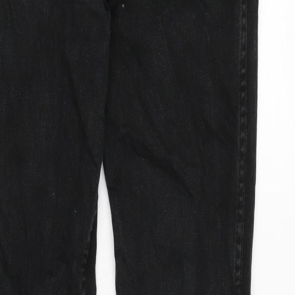 Levis Mens Grey Cotton Straight Jeans Size 28 in L30 in Regular Zip