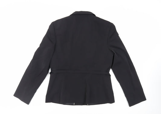 NEXT Womens Black Jacket Blazer Size 14 Hook & Eye