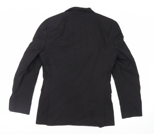 NEXT Mens Black Polyester Jacket Suit Jacket Size 36 Regular