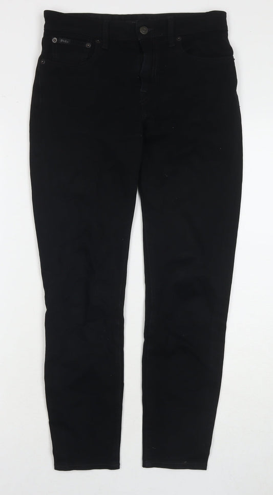 Polo Ralph Lauren Womens Black Cotton Skinny Jeans Size 27 in L26 in Regular Zip
