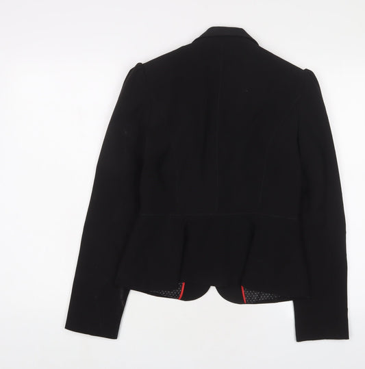 New Look Womens Black Jacket Blazer Size 10 Button