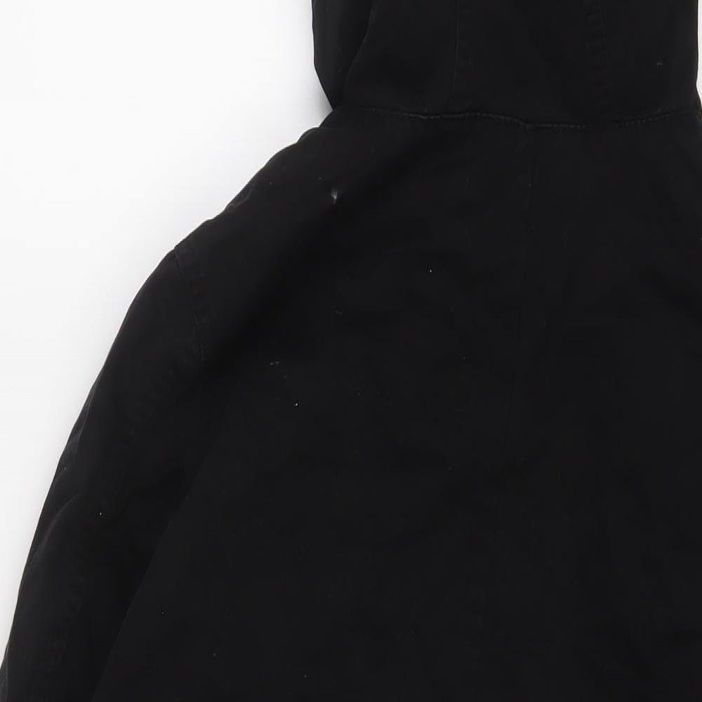 H&M Womens Black Jacket Size 8 Zip
