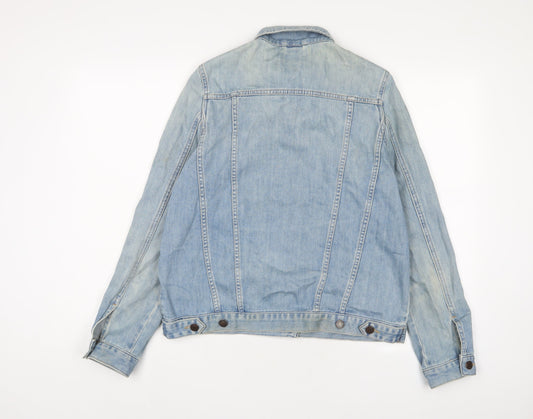 Topshop Womens Blue Jacket Size 14 Button